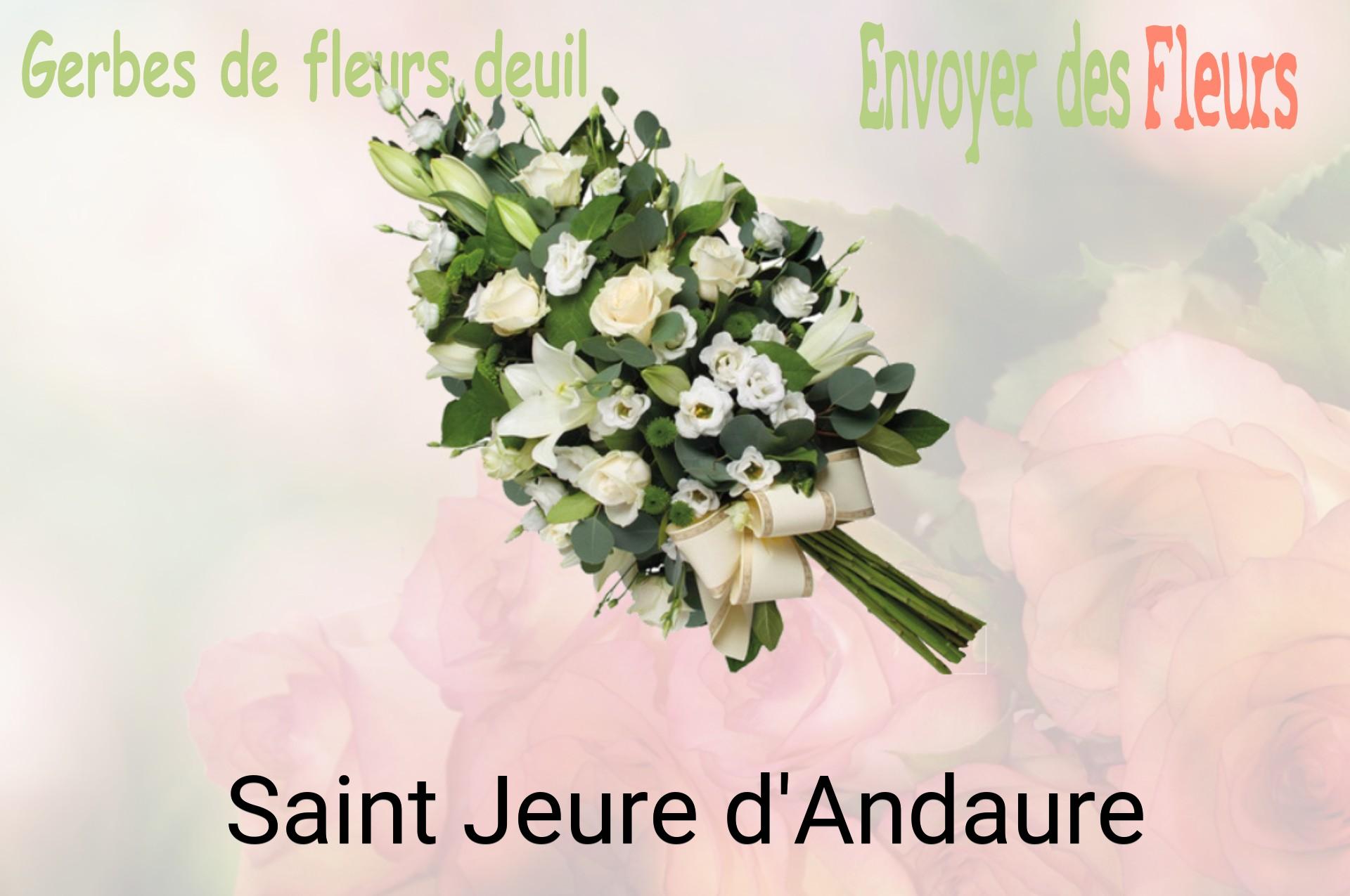 Gerbe de fleurs de deuil livrée à Saint-Jeure-d'Andaure